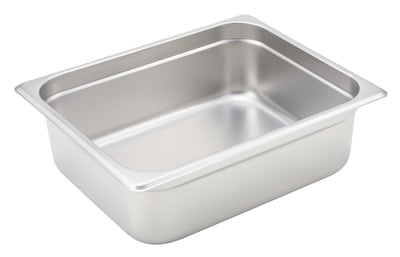 Winco SPJH-204 12 to 13 Inch stainless steel Steam Table Pan 1/2 size Anti-jamming