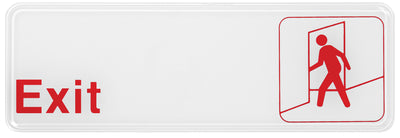 Winco SGN-381W 9 Inch Information Sign Compliance Red Exit Symbol