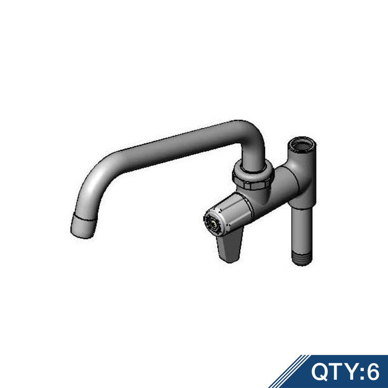 T&S Brass 5AFL08-PQ6 Master Pack (6) Add-On Faucets - 8" Nozzle