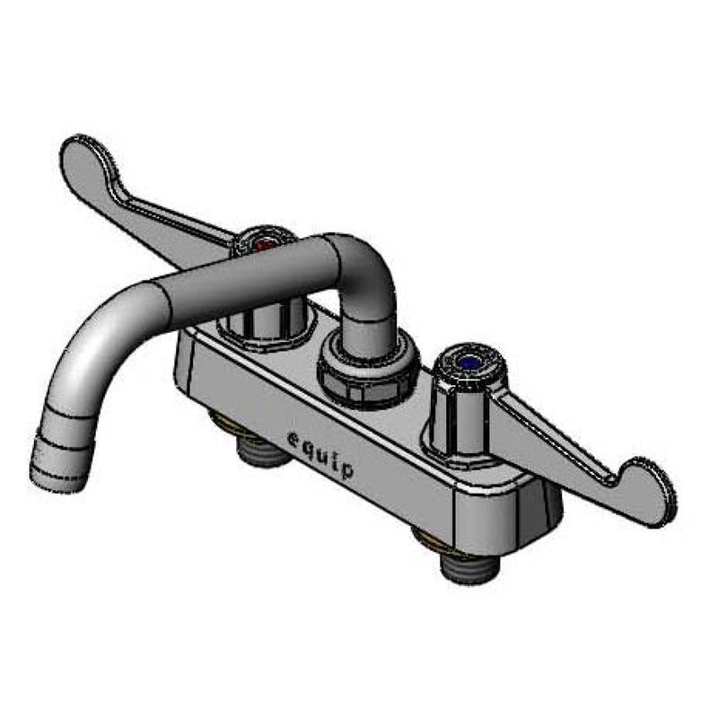 T&S Brass 5F-4CWX06 Equip Workboard Faucet - Wrist Handles & 6" Nozzle