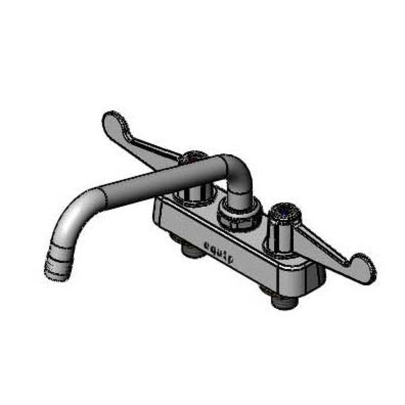 T&S Brass 5F-4CWX08 Equip Workboard Faucet - Wrist Handles & 8" Nozzle