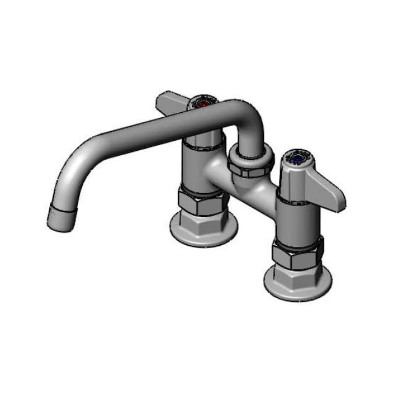 T&S Brass 5F-4DLS08-F15 Equip Deck Mount Faucet - 1.5 GPM & 8" Nozzle