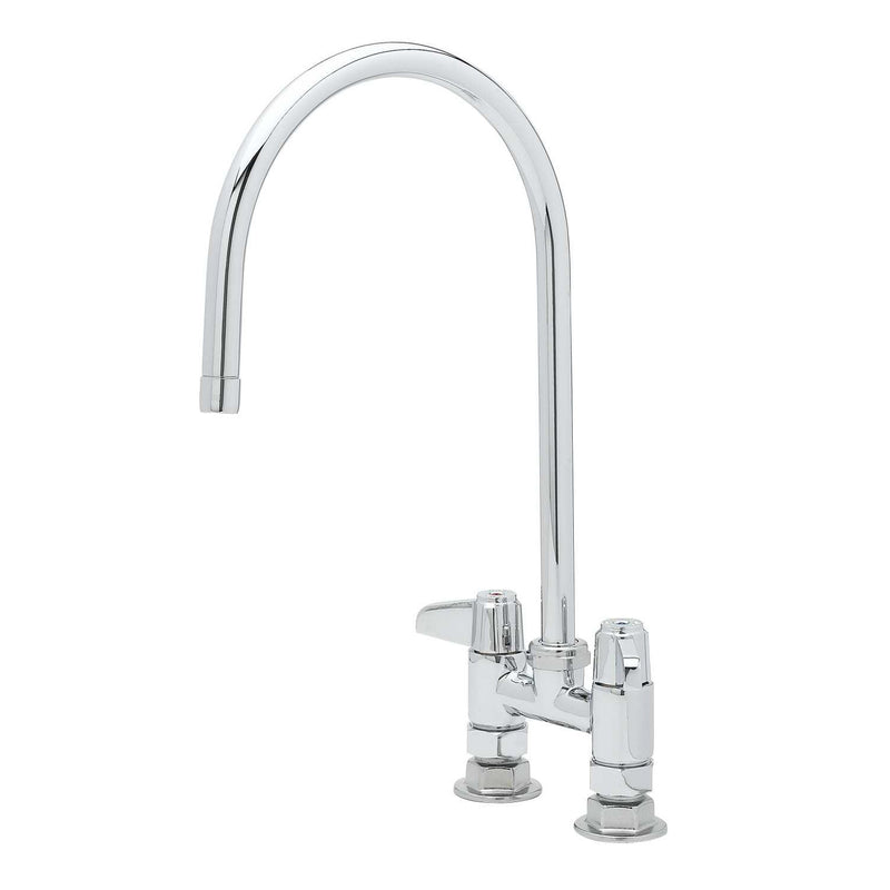 T&S Brass 5F-4DLS09 Equip Deck Mount Faucet - 9" Swivel GN Spout