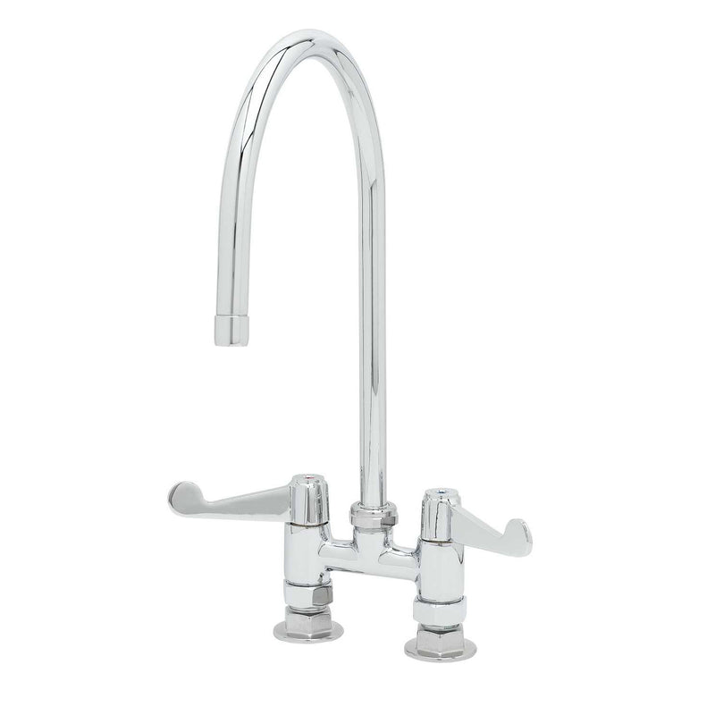 T&S Brass 5F-4DWS09 Equip Deck Mount Faucet - 9" Swivel GN Spout