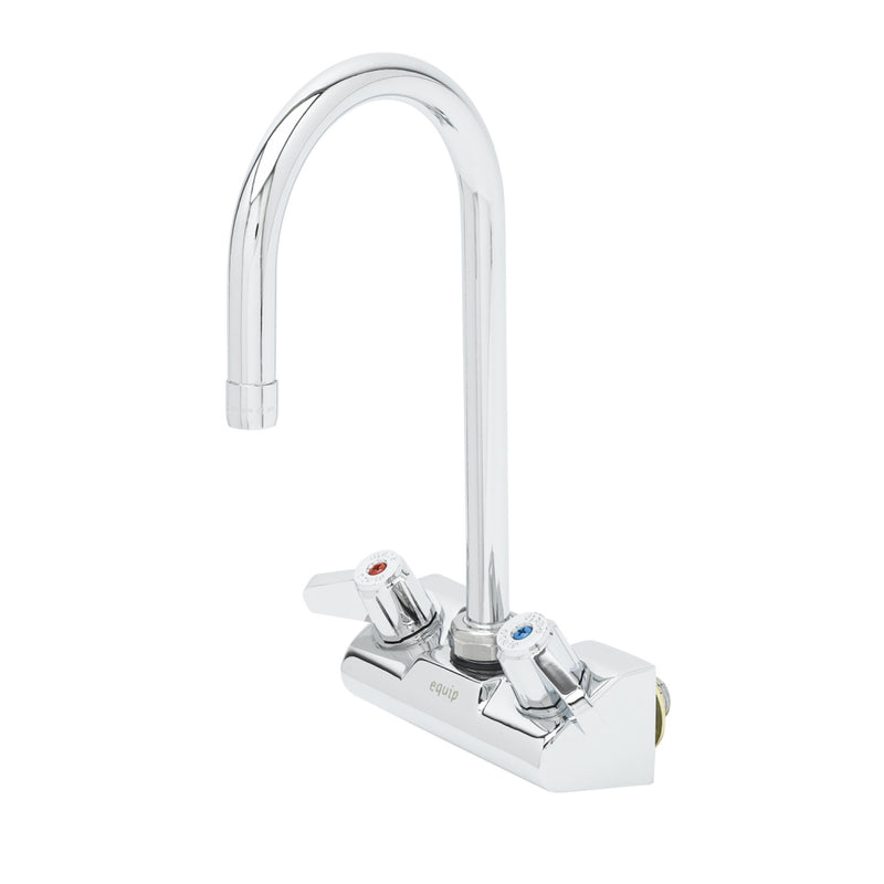 T&S Brass 5F-4WLX05 Equip Wall Mount Faucet - Gooseneck Spout