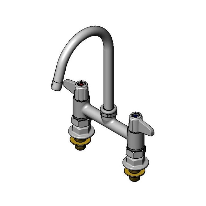 T&S Brass 5F-6DLS05C Equip Deck Mount Faucet - 5-13/16" GN & Supply kit