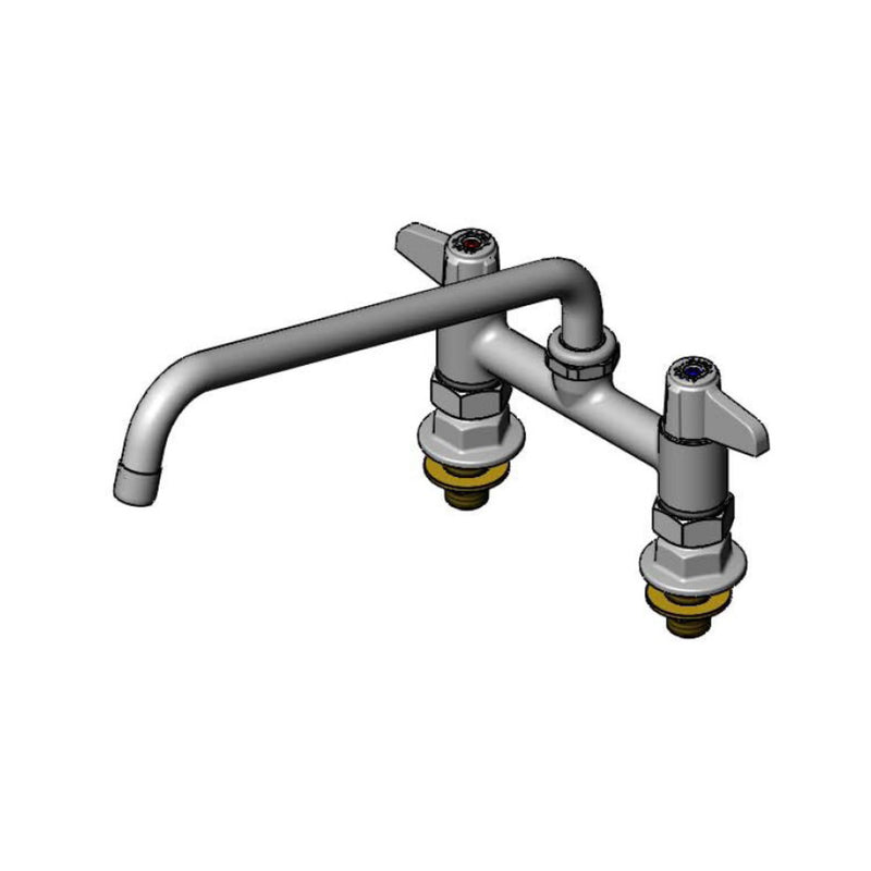 T&S Brass 5F-6DLS12-F15 Equip Deck Mount Faucet - 1.5 GPM & 12" Nozzle