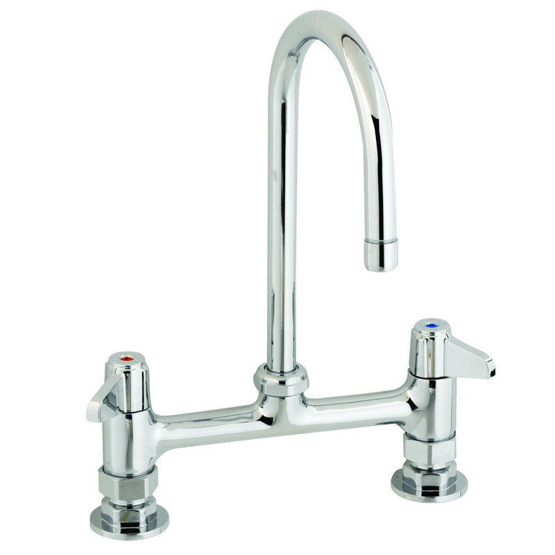 T&S Brass 5F-8DLS05A Equip Deck Mount Faucet - 5-1/2" GN & Supply Kit
