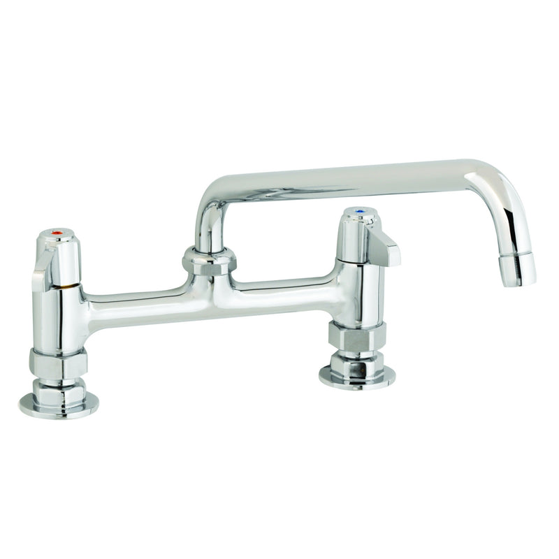 T&S Brass 5F-8DLS06 Equip Deck Mount Faucet - 6" Nozzle & Supply Kit