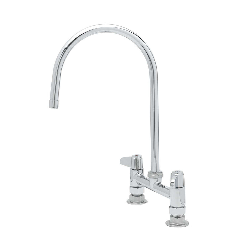 T&S Brass 5F-8DLS09 Equip Deck Mount Faucet - 9" Swivel GN Spout
