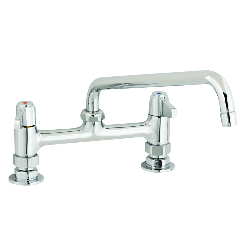 T&S Brass 5F-8DLS10A Equip Deck Mount Faucet - 10" Nozzle & Supply Kit