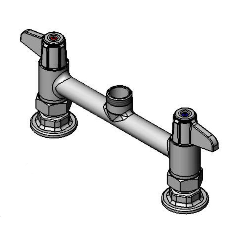 T&S Brass 5F-8DLX00 Equip Deck Mount Faucet Base - 8" Centers