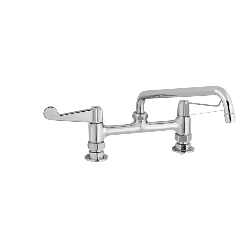 T&S Brass 5F-8DWS14 Equip Deck Mount Faucet - 14" Nozzle & Supply Kit