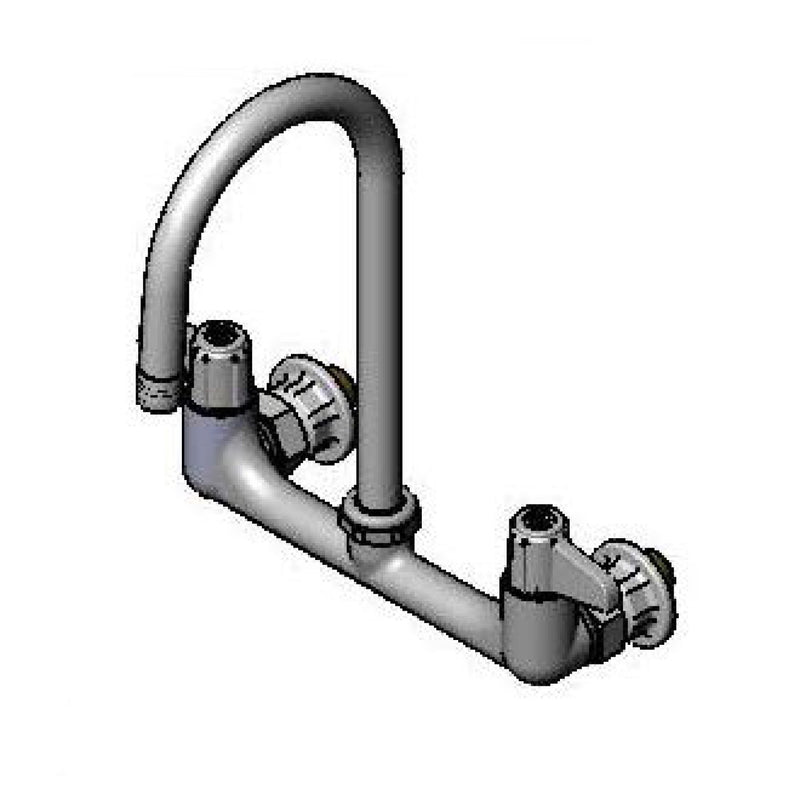 T&S Brass 5F-8WLB05 Equip Wall Faucet - Gooseneck & BSPP Inlets