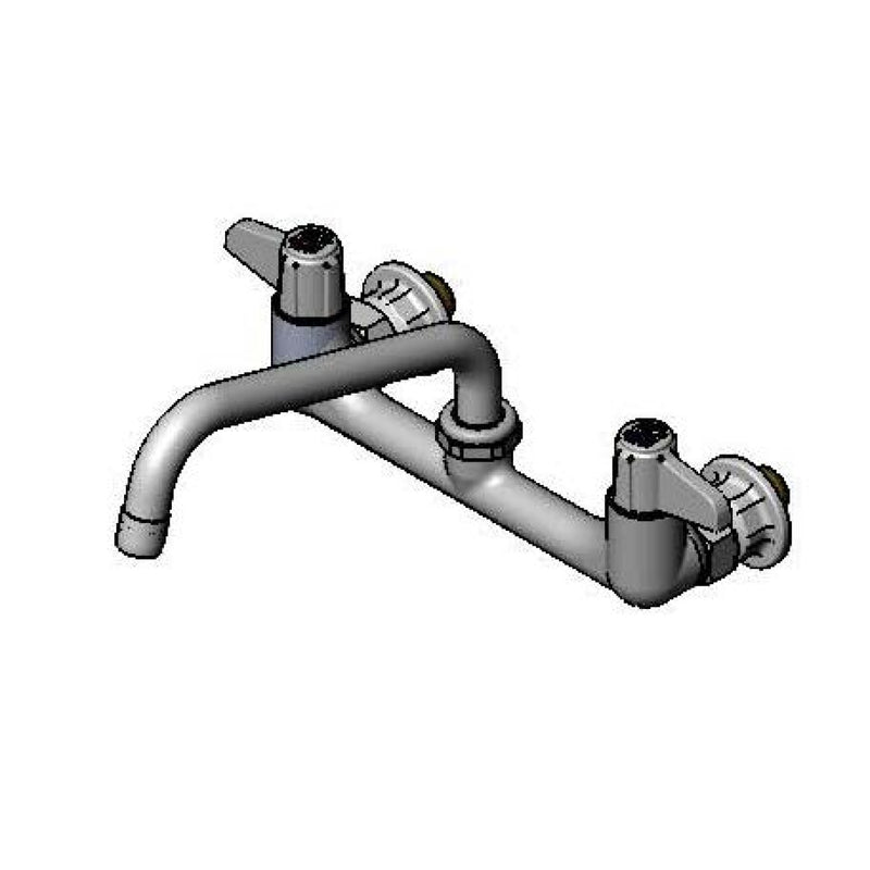 T&S Brass 5F-8WLB08 Equip Wall Faucet - 8" Nozzle & BSPP Inlets