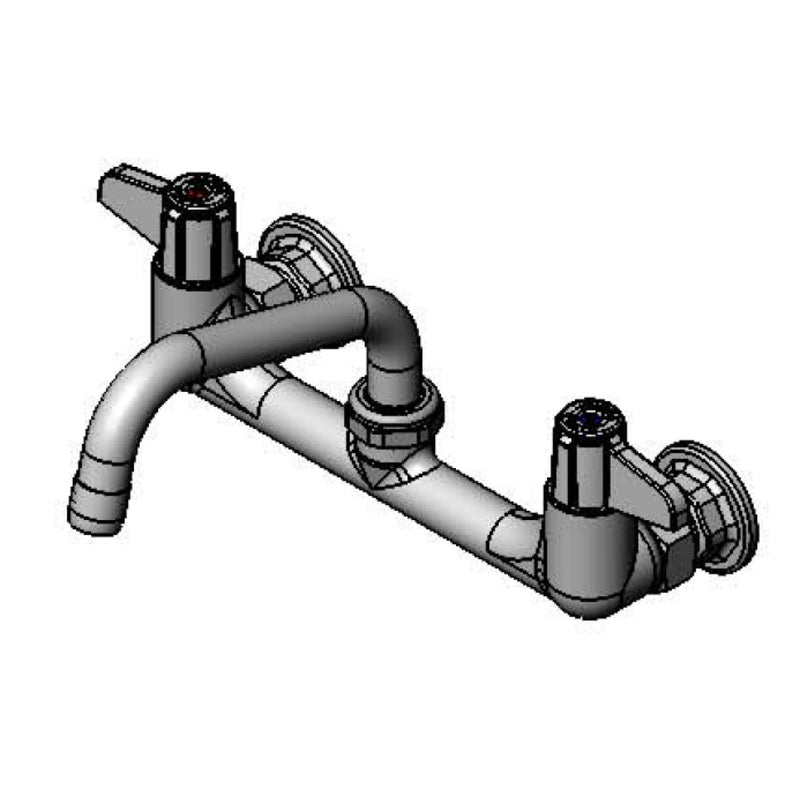 T&S Brass 5F-8WLS06 Equip Wall Mount Faucet - 6" Nozzle & Supply Kit