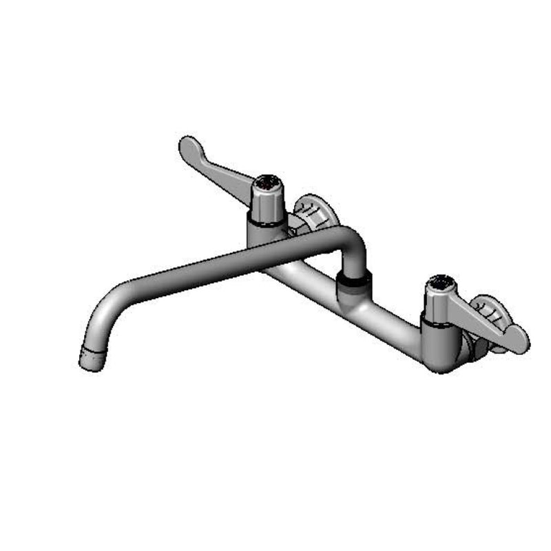 T&S Brass 5F-8WWX08 Equip Wall Mount Faucet - Wrist Handles & 8" Nozzle