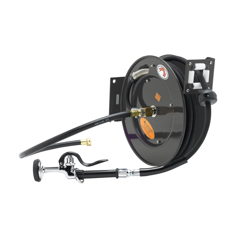 T&S Brass 5HR-242-01-GH Powder Coated Hose Reel - 5SV-WH & GH Adapter