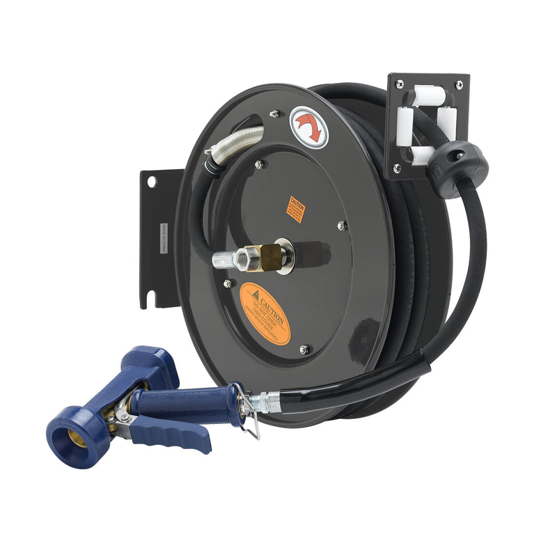 T&S Brass 5HR-242-12 Powder Coated Hose Reel - Brass Water Gun