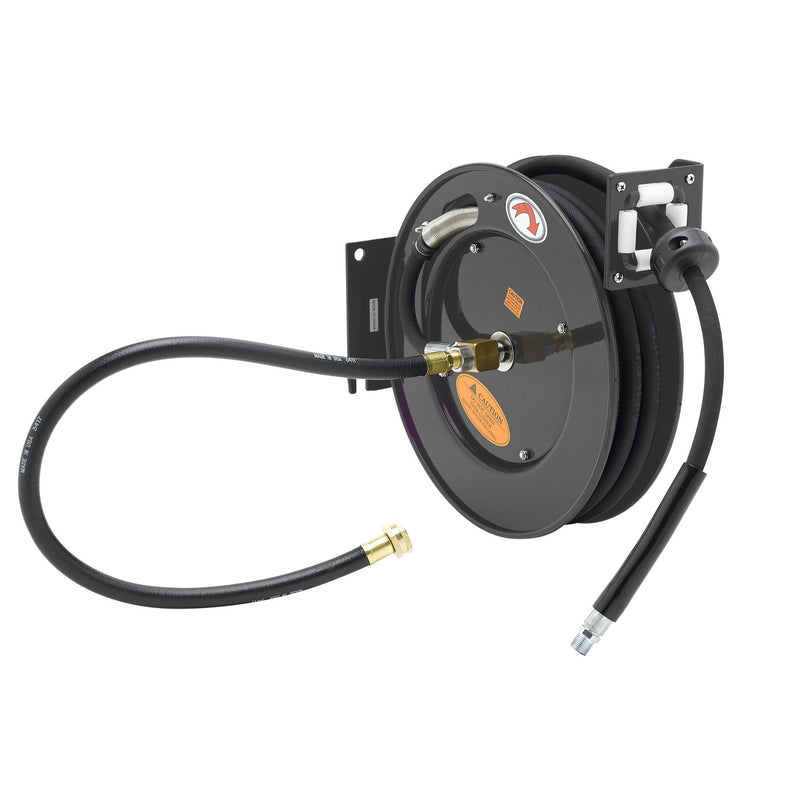 Hose Reel, 1/2" x 50', No Spray Gun/Valve, 3' Connector Hose equip