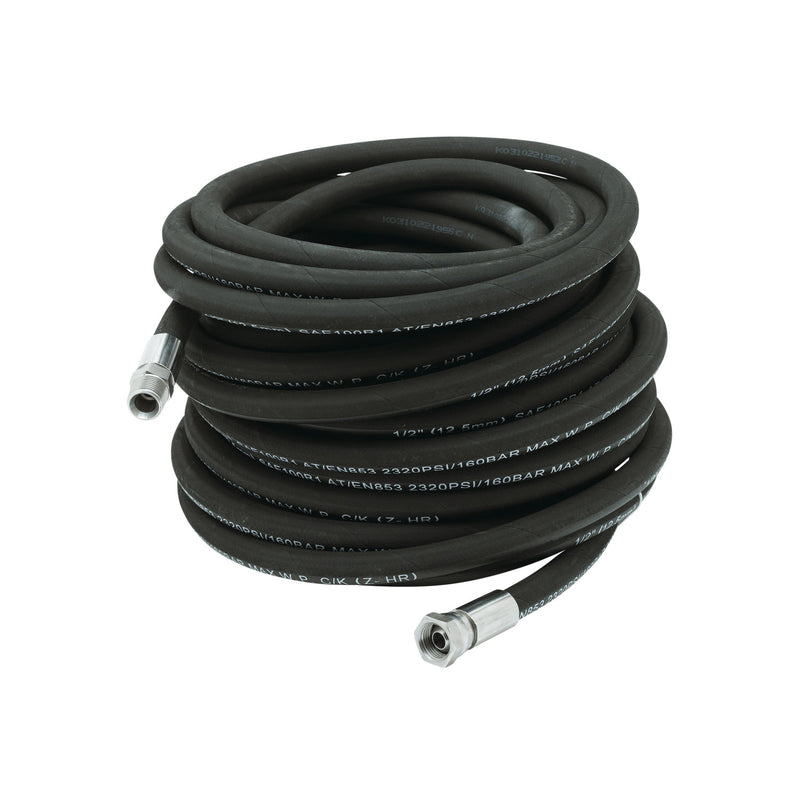 1/2" x 65' Equip Hose, Black, Medium Pressure REF: Equip 5HR-351 Hose Reels