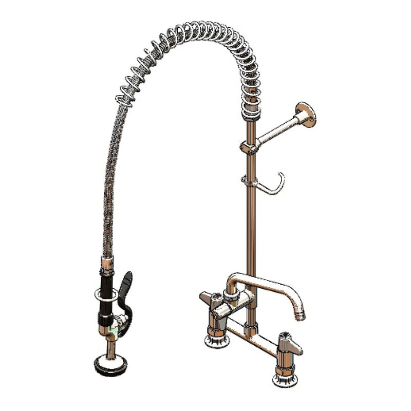 T&S Brass 5PR-8D08 Equip Pre-Rinse - 8" Deck Mount & 8" ADF