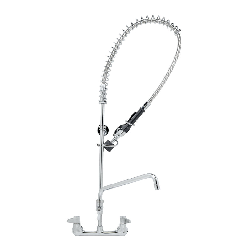 T&S Brass 5PR-8W12-C Equip Pre-Rinse - 8 Inch Wall Mount Low-Flow with 12 Inch Add-On Faucet