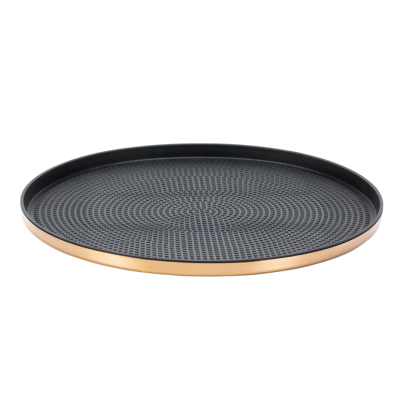 Modern Edge Medium 12" Round Serving Tray in Rose Gold