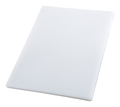 Winco CBH-1218 12 Inch Cutting Board Rectangular BPA Free White Plastic