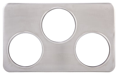 Winco ADP-666 21 Inch Adapter Plate with (3) 6-3/8 Inch Holes Stainless Steel