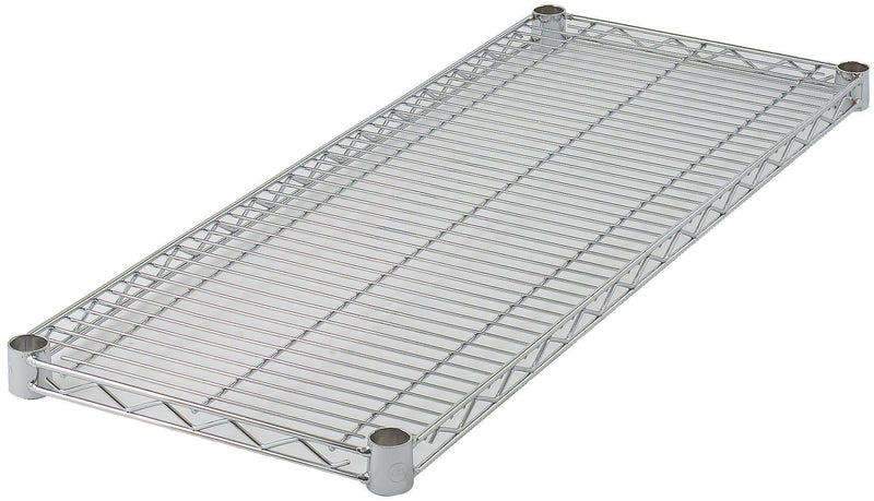Winco VC-1842 42 Inch Wire Shelf with 4 Sleeve Clips Chrome Plated Finish