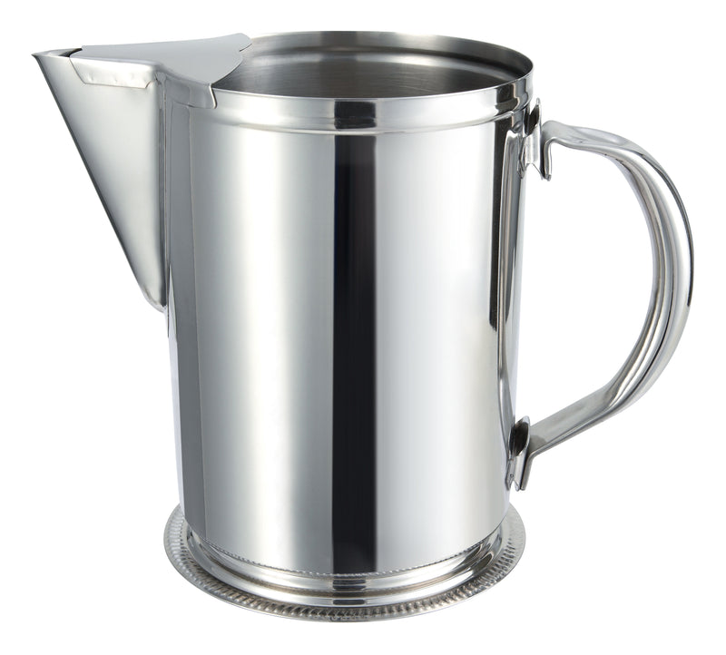 Winco WPG-64 64 Oz with Ice Guard Pitcher Stainless Steel Mirror Finish