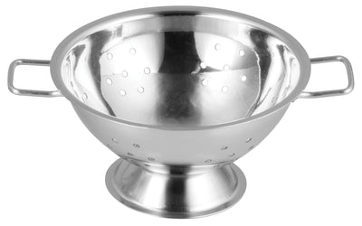 Winco 2 oz Stainless Steel Mini Colander - Round 3-3/4" Small Strainer