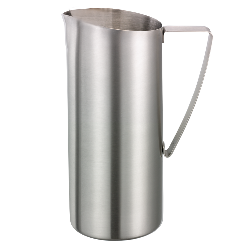 Slim 1.9-Liter Stainless Water Pitcher without Ice Guard in Brushed Stainless