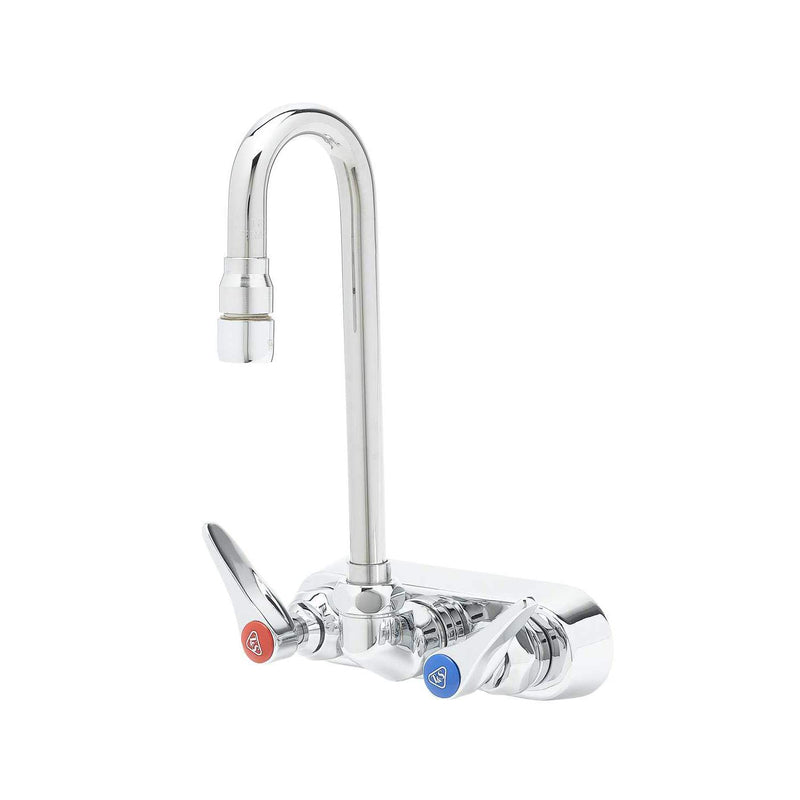 T&S Brass B-1115-132X Wall Mount Workboard Faucet - 132X Swivel Gooseneck