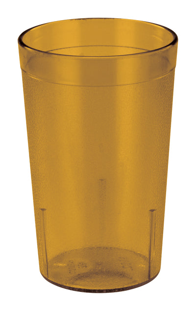 Winco PTP-08A 8 Oz Plastic Tumbler Break-resistant Amber Pebbled Finish
