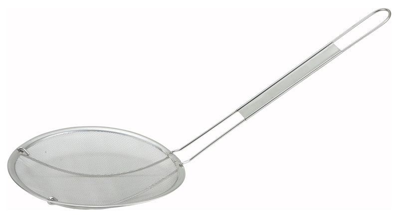 Winco MSS-6.5F 6-1/2 Inch Fine Mesh Strainer - Stainless Steel with Handle Commercial Sauce Tea