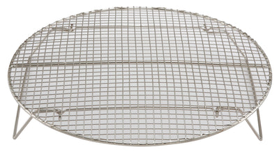 Winco STR-18 17-3/4 Inch Steamer Rack Round Built-in Feet Wire Pan Grate