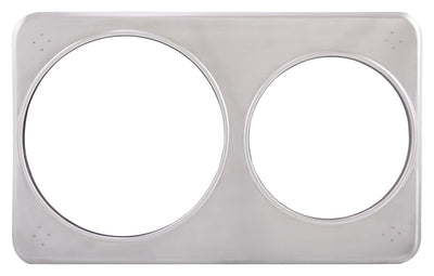 Winco ADP-608 21 Inch Adapter Plate with 6-3/8 Inch and 8-3/8 Inch Holes Stainless Steel