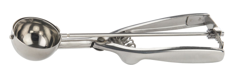 Winco ISS-40 7/8 Oz. Disher Round Bowl with Squeeze Handle Stainless Steel