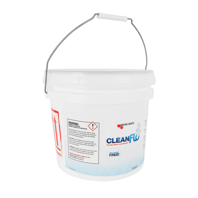 25 lb. Pail - Micro Matic CFP-25 CleanFlo Chlorine-Free Alkaline Beer Line Cleaning Powder