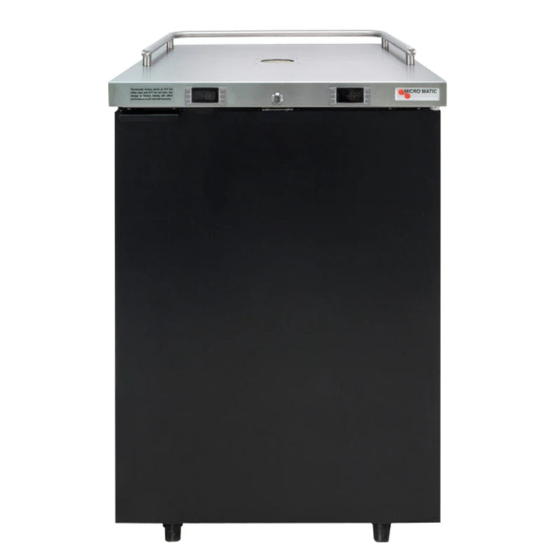 Micro Matic MDD23WLT-E Pro-Line™ Kegerator Wine Cooler, (4) 1/6 Keg Barrels, Less Tower, Black Vinyl