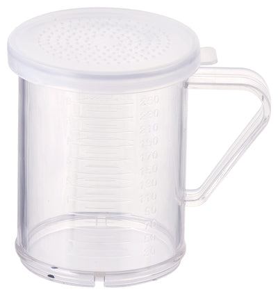 Winco PDG-10 10 Oz Shaker Dredge Set with Handle Polycarbonate and 3 Lids