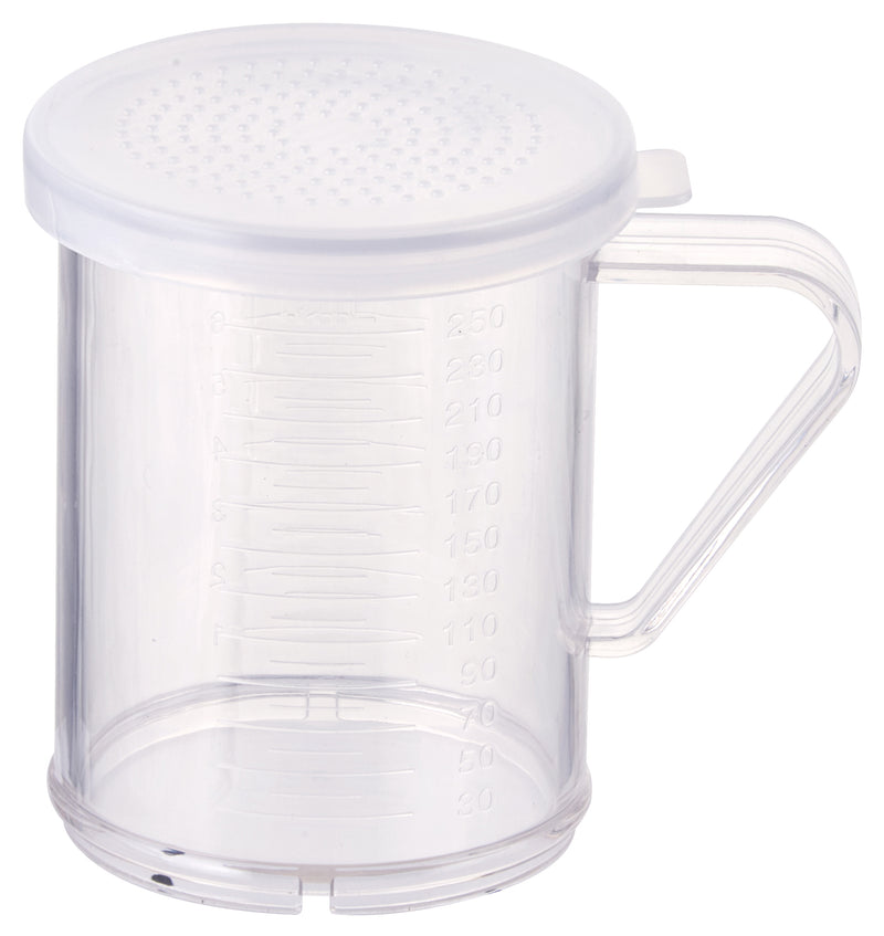 Winco PDG-10 10 Oz Shaker Dredge Set with Handle Polycarbonate and 3 Lids
