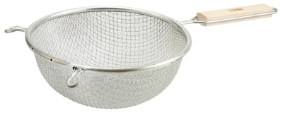 Winco MST-8D 8 Inch Diameter Mesh Strainer Wood Handle Double Tinned