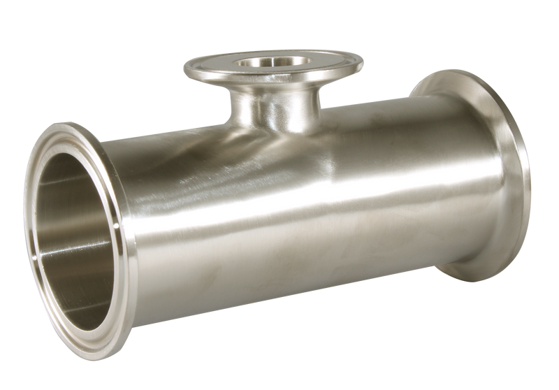 2"x1.5" Clamp Reducing Short Outlet Tee (7RMPS) - T316L Stainless Steel - Wayland Industries - W67RMPS-2X15