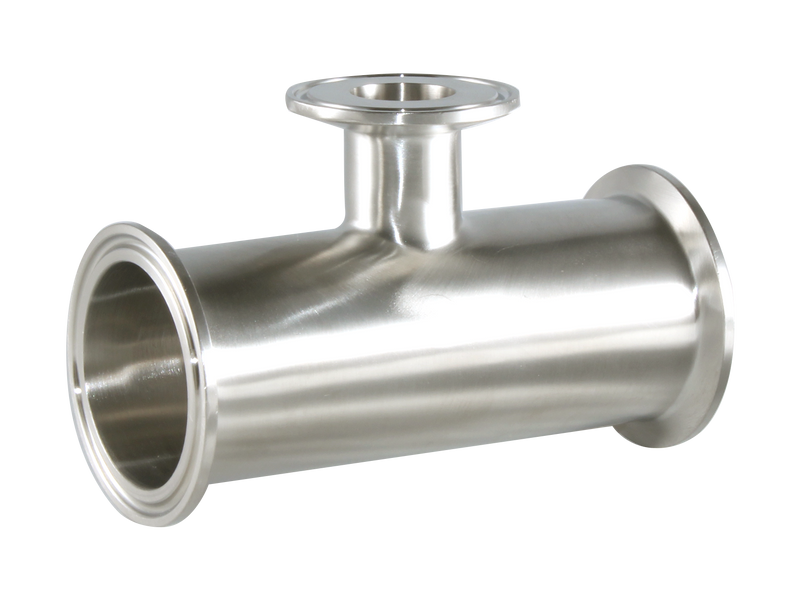 4"x3" Clamp Reducing Tee (7RMP) - T304 Stainless Steel - Wayland Industries - W47RMP-4X3