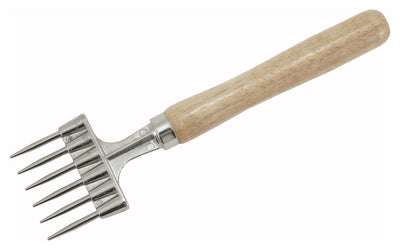 Winco ICH-9 9 Inch Ice Chipper 6-prong Wooden Handle Nickeled Steel