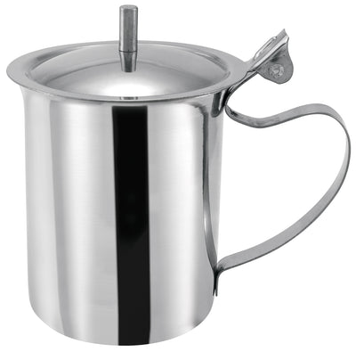 Winco SCT-10 10 Oz Server Creamer Cover with Knob Stainless Steel
