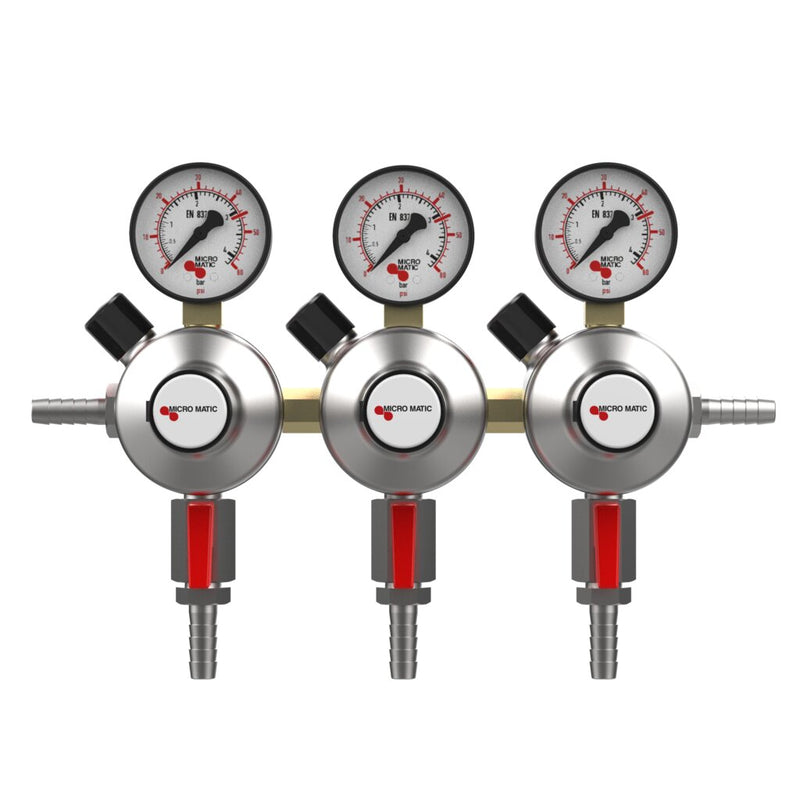Micro Matic 8033-PP Premium Plus Secondary Beer Regulator, Low Pressure, 0-60 PSI, 3 Gauge, 3 Products